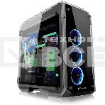 Корпус View 71 TG (840574) CA-1I7-00F1WN-00 /Black/Win/SPCC/Tempered Glass*4/Color Box/Riing 140mm Blue Fan*2, фото 1