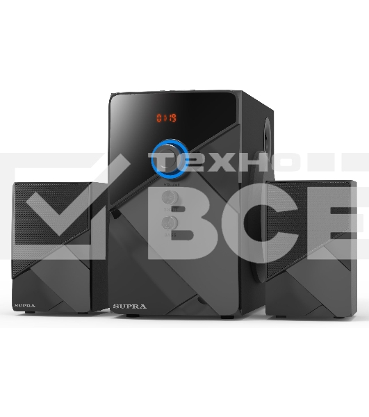 Акустическая система SUPRA SMB-290 (Bluetooth. Максимальная мощность: 550 Вт. Суммарная мощность (RMS) 60 Вт. FM тюнер. USB порт. SD порт. AUX вход. Пульт ДУ.)