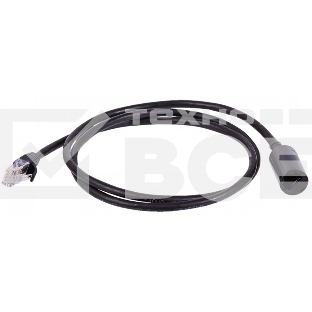 Удлинитель патч-корда UTP кат.5E, розетка RJ45 - вилка RJ-45, 0.5 м, черный