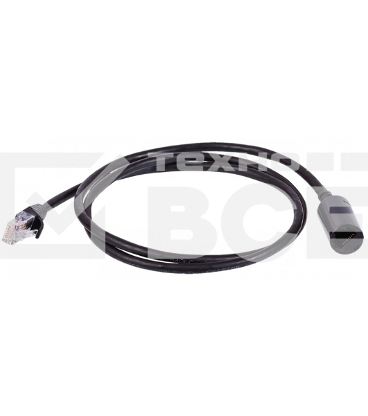 Удлинитель патч-корда UTP кат.5E, розетка RJ45 - вилка RJ-45, 0.5 м, черный