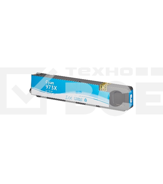 Струйный картридж Sakura F6T81AE (№973X Cyan) для HP, голубой, 110 мл., 7000 к.