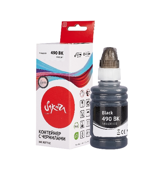 Чернила Sakura 0663C001 для Canon, черный, 4400 к., 100 мл.