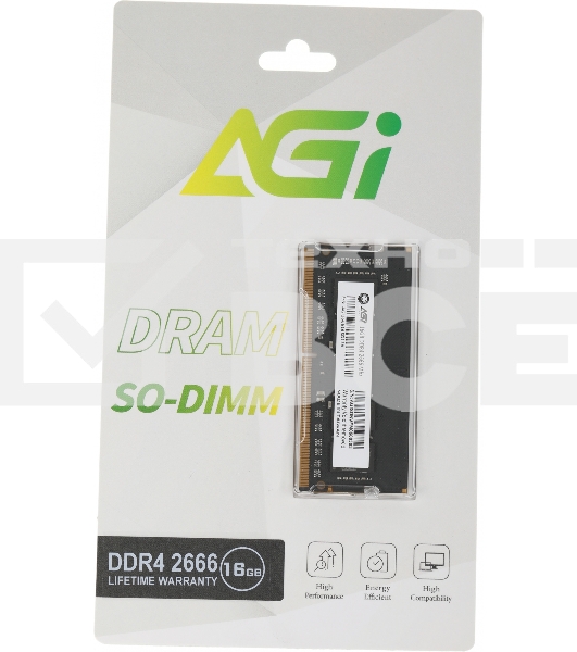 Оперативная память AGI 16GB (1x16GB), DDR4, 2666MHz, CL19, SO-DIMM