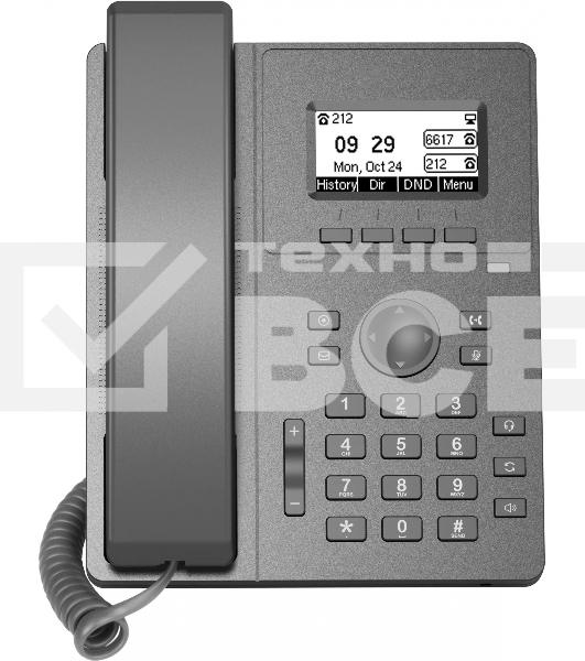 Телефон IP Flyingvoice P10W серый (упак.:1шт)