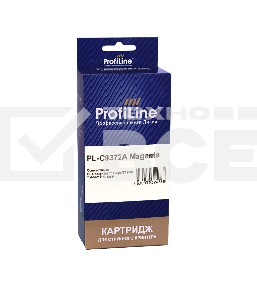 Картридж струйный PL-C9372A (№72) для HP DesignJet T1120ps/T1200/T2300/T1100 MFP Magenta ProfiLine