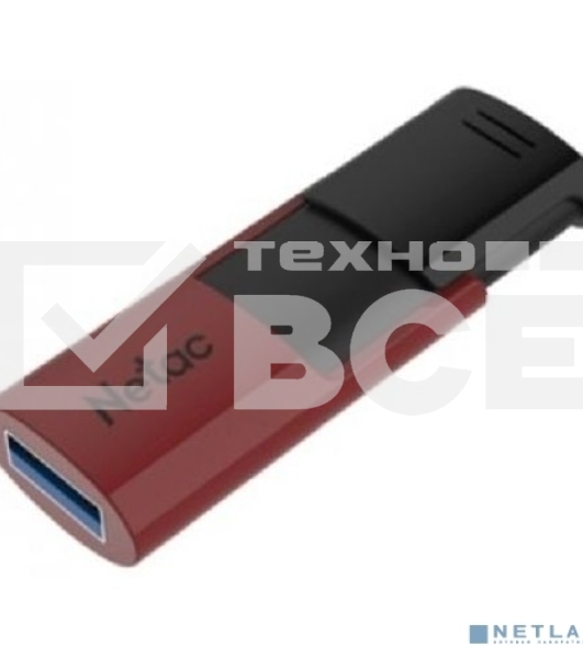 Флеш диск USB Drive Netac U182 NT03U182N-256G-30RE, USB3.0 256GB, retail version, черный/красный