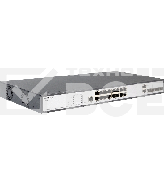 Коммутатор Managed L2 Switch 16x1000Base-T PoE, 2x1000Base-X SFP, 2xCombo 1000Base-T/SFP, PoE Budget 250W, RJ45 Console, 19