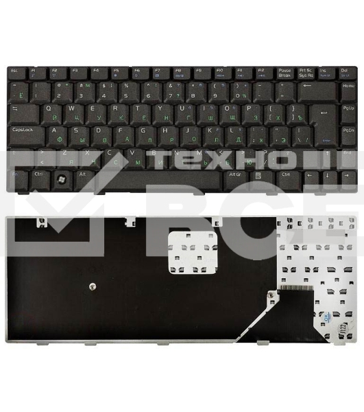 Клавиатура для ноутбука Asus W3 W3J A8 F8 F8S N80 X80 черная