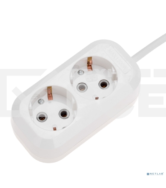 Удлинитель PROconnect 2 гнезда, 1,5 м, 3х0,75 мм², с/з, белый
