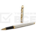 Ручка роллер Waterman Hemisphere (CWS0920350) Steel GT F черн. черн. подар.кор., фото5