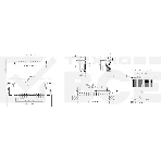 Разъем FPC  Half Coverage Top Contact 0.8K-BS-24PWB 24 pin высота 2мм шаг 0,8мм, фото4