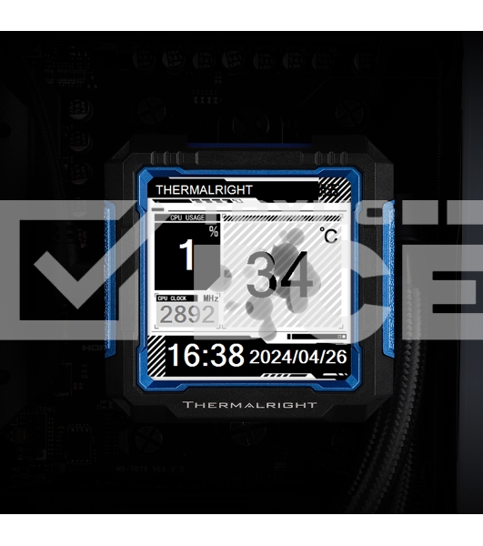 Водяное охлаждение для процессора Thermalright Frozen Warframe Pro 360 черный (360mm / Fans: 3x120mm, 70.84CFM, 29.8dBA, 2000RPM/ Pump height 60mm, 23dBA, 3000RPM, Rad thickness 27mm/ S: 1200, 1700, 1851, 2011, 2066, 115X, AM4, AM5)