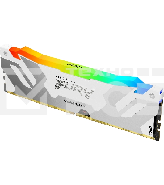 Оперативная память Kingston Fury Renegade, DDR5, 16GB (1x16GB), 8000MHz, CL38, DIMM, радиатор, RGB, белый