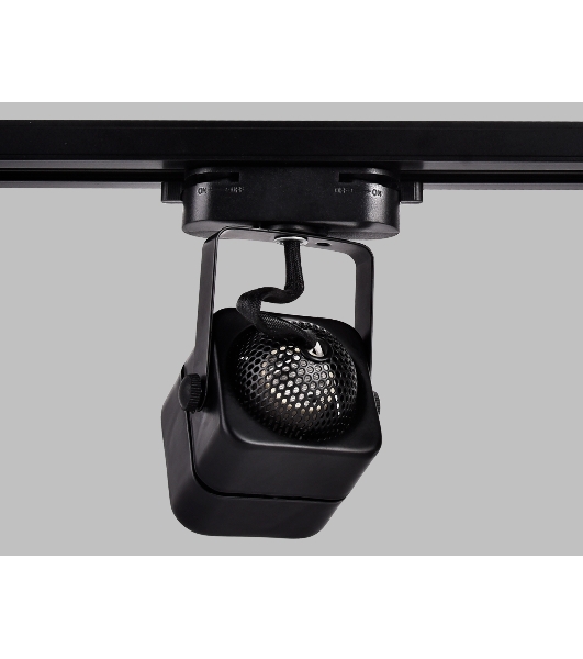 Трековый однофазный светильник со сменной лампой Ambrella light GL5108 BK черный GU10 max 12W