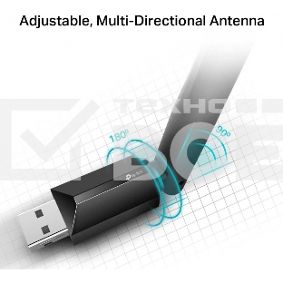 Беспроводный двухдиапазонный USB2.0 адаптер TP-Link Archer T2U Plus, 433Мбит/с + 200Мбит/с
