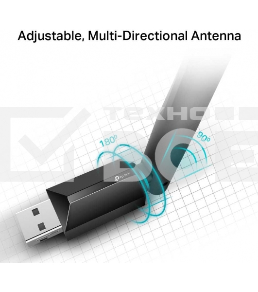Беспроводный двухдиапазонный USB2.0 адаптер TP-Link Archer T2U Plus, 433Мбит/с + 200Мбит/с
