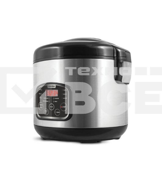 Мультиварка Centek CT-1490 (сталь)скороварка,1000Вт; 5.0л, 8 программ, ненагр крышка, а/п покр(4)