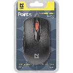 Мышь проводная Defender Point MM-756 черный, 1000 dpi, USB, кнопки - 3, фото3