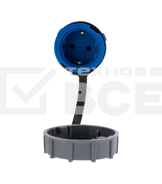 Розетка кабельная переносная влагозащищенная 16 А, 2Р+РЕ, IP68 Rexant