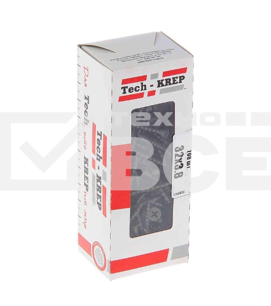 Саморез 3.8х32 гипсокартон-дерево (уп.200шт) коробка Tech-Krep 102121
