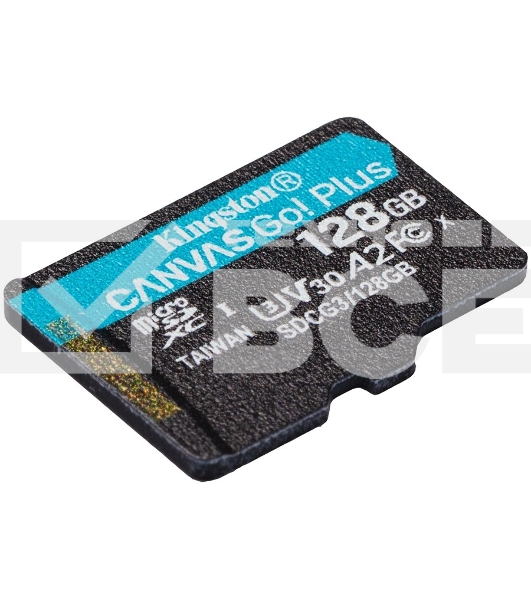 ФлешКарта Kingston 128GB microSDXC Canvas Go Plus 170R A2 U3 V30 Single Pack w/o ADP EAN: 740617301243