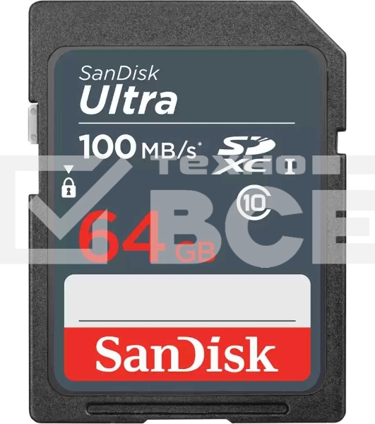 Карта памяти SDXC 64GB UHS-I SDSDUNR-064G-GN3IN SANDISK
