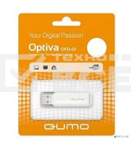 Флэш Диск QUMO 16GB Optiva 01 White QM16GUD-OP1-white