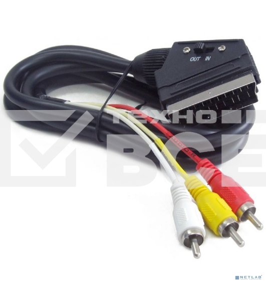 Кабель аудио/видео Gembird 1 x RCA x 3 (male) / 1 x SCART (male), 1.8 м