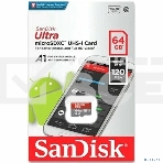 Флеш карта microSD 64GB SanDisk microSDXC Class 10 Ultra UHS-I A1 140MB/s, фото6
