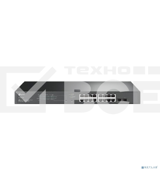 Коммутатор TP-Link TL-SG2218P JetStream Smart с 16 гигабитными портами PoE+ и 2 гигабитными портами SFP
