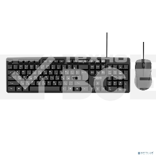 Комплект клавиатура + мышь CBR KB SET 709, USB. Клавиатура: 104 кл., офисн., 1,5 м. Мышь: 1000 dpi, 3 кн., 1,5 м