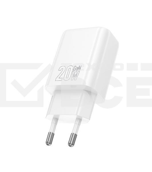 Зарядное устройство Hoco 20Вт, 3А, QC3.0/PD, 1xUSB, 1xType-C, N61, белый, коробка