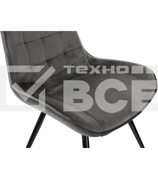 Стул для дома Бюрократ CH-K2_4 комплект 4 шт т.с ерый Holland 18 металл черный на ножках (CH-K2_1/HL18_4)