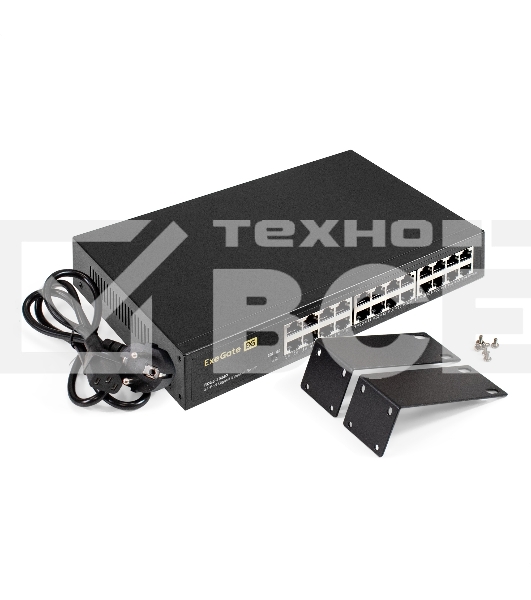Коммутатор неуправляемый ExeGate EDGS-1024D (24-портовый гигабитный UTP 10/100/1000 Base-T, металлический корпус, с возможностью установки в стойку, с функцией энергосбережения (EEE))