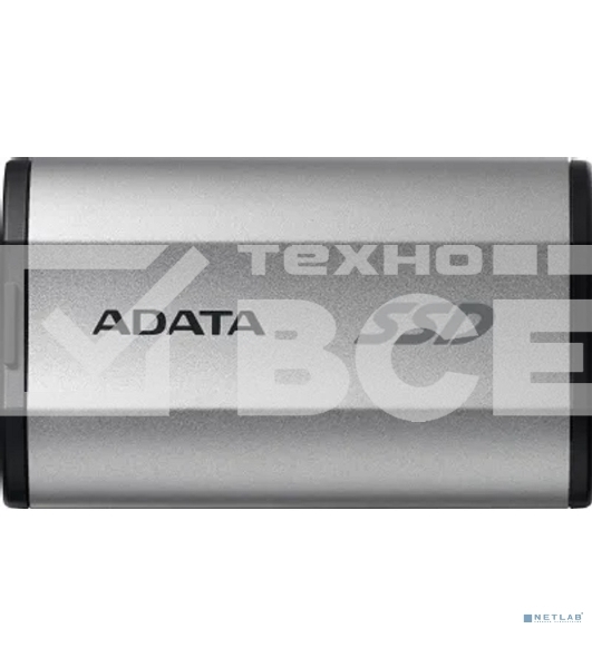 Внешний SSD ADATA SD810, 500 Gb, USB 3.2 Gen 2x2 Type-C, R/W 2000/2000, серебристый