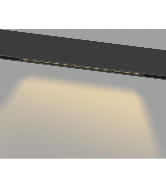 Трековый светильник GL2340 BK черный IP20 20W 3CCT 3000-6400K 48V 400*10*37