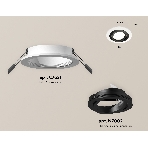 Комплект встраиваемого поворотного светильника Ambrella light XC7621081 SWH/PBK белый песок/черный полированный MR16 GU5.3 (C7621, N7002), фото 1