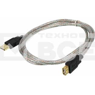 Кабель AM/AF USB2.0 1.8м Ningbo удлинитель USB 2.0 male/famale Позолоченные контакты, USB2.0-AM-AF-BR