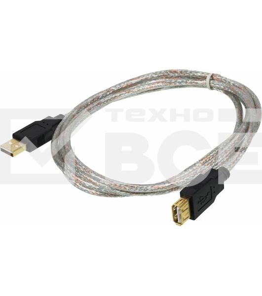 Кабель AM/AF USB2.0 1.8м Ningbo удлинитель USB 2.0 male/famale Позолоченные контакты, USB2.0-AM-AF-BR