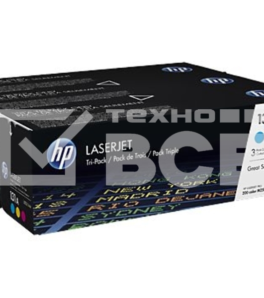 Картридж лазерный комплект HP 131A U0SL1AM голубой/пурпурный/желтый для HP LJ Pro 200/Color M251/M251n/M25 (3 х 1800стр.)