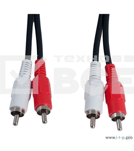 Кабель PERFEO 2xRCA вилка - 2xRCA вилка, длина 2 м. (R3003)