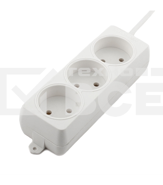 Удлинитель Гарнизон EL-E3-W-3, 3 розетки допустимый ток 6А, длина 3м.