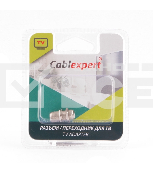 Соединитель Cablexpert APL-FF-01, F (мама) / F (мама) с гайкой и шайбой, блистер
