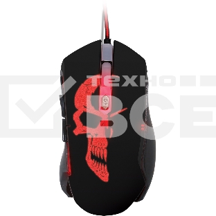 Мышь проводная Qumo Dragon War Axe M07 черный, 2400 dpi, USB, кнопки - 6