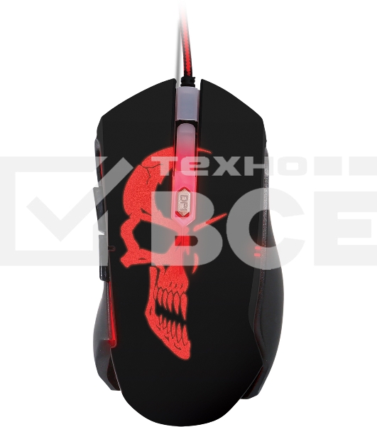 Мышь проводная Qumo Dragon War Axe M07 черный, 2400 dpi, USB, кнопки - 6