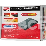 Внешний корпус для HDD AgeStar 3UB2P3 SATA III пластик черный 2.5