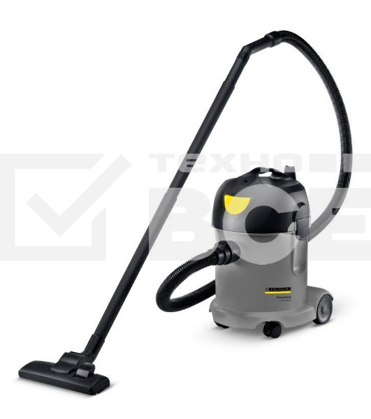 Пылесос Karcher T 14/1 Classic 1600 Вт серый/желтый, 240/1600 Вт, уборка сухая/влажная, пылесборник мешок 14 л