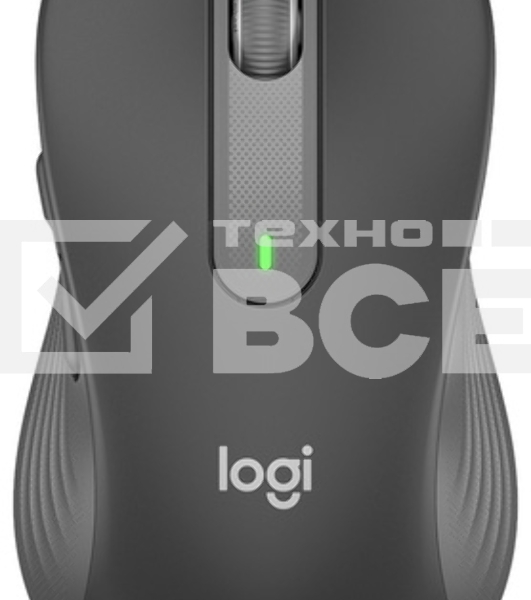 Мышь беспроводная Logitech Signature M650 L черный, 4000 dpi, радиоканал, Bluetooth, USB, кнопки - 5