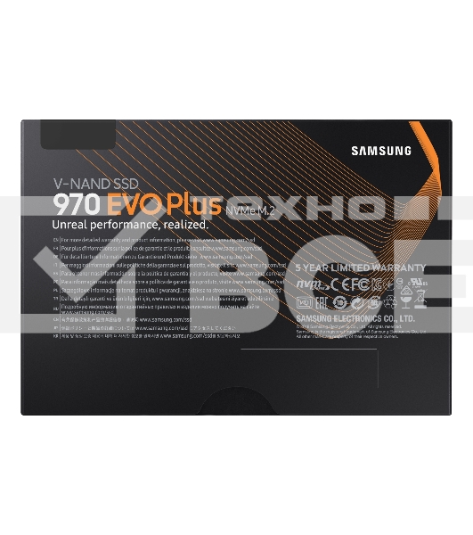 Накопитель SSD Samsung 970 EVO Plus MZ-V7S250BW, 250Gb, PCIe 3.0 x4, M.2 2280, NVMe, R/W 3500/2300