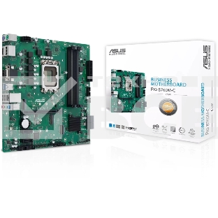 Материнская плата ASUS Pro B760M-C-CSM, LGA 1700, Intel B760, 4xDDR5, 4xSATA, 2xM.2, 1xPCI-E 4.0 x16, 2xPCI-E x1, 1x 1Gb LAN, 2xUSB-A 2.0, 2xUSB-A 3.2 Gen 1, 1xHDMI, 1xVGA, 2xDP, 3x3.5 мм, 7.1, Micro-ATX
